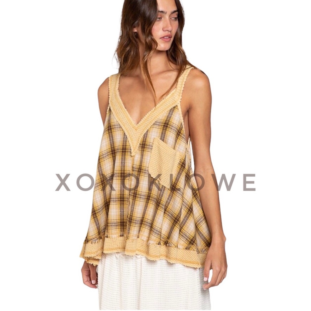 POL Retro Plaid Sleeveless Relaxed Fit Sundress - Picture 9 of 10